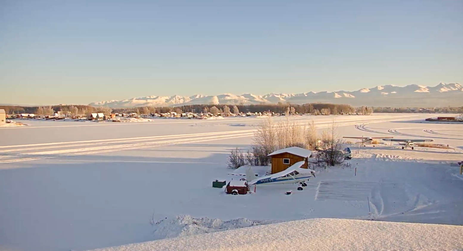 Anchorage: Sous la neige.