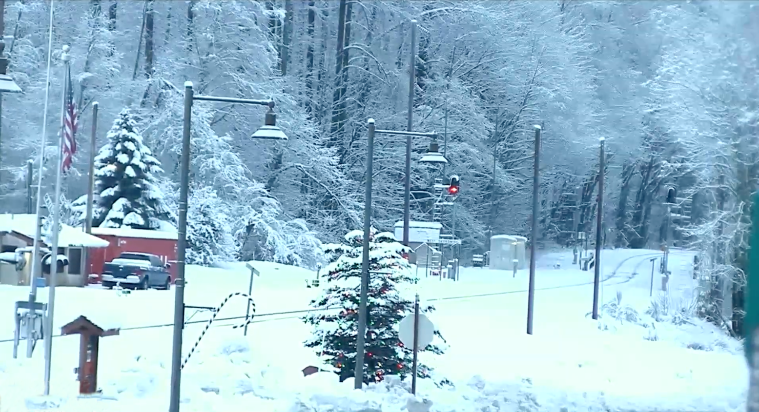 Skykomish: Avec une belle épaisseur de neige.